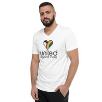 Phoenix Pride 2023 White Unisex V-neck T-shirt - Thumbnail 1