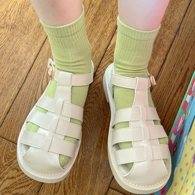 New all-match college style baotou hollow woven breathable comfortable sandals