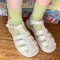 New all-match college style Baotou hollow woven breathable comfortable sandals - Thumbnail 1