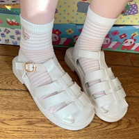 New all-match college style Baotou hollow woven breathable comfortable sandals - Thumbnail 5