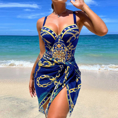 Sexy printed bikini two-piece one-piece swimsuit