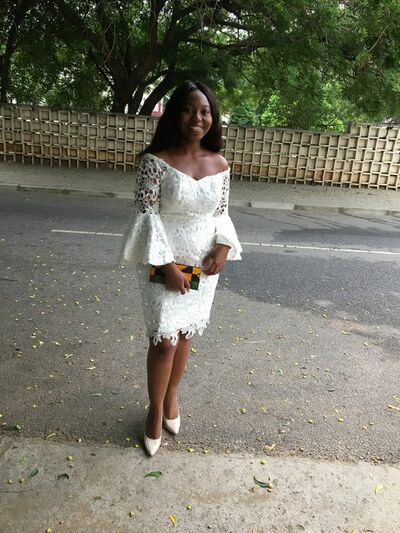 Simple Lace Long Sleeve Mini Short African Wedding Dress Bridal Dress