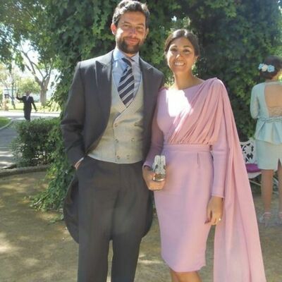 Pink sheath simple  tea-length mother of the bride/groom dress