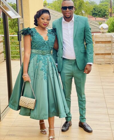 Dark Green Ball Gown Lace Beaed Afrcian Prom Dress Evening Dress