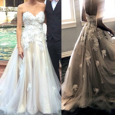 Sweetheart wedding dresses bridal gown lace - Thumbnail 1