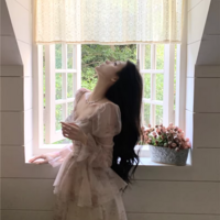 Pink Rose Flower Pretty Fairy Spring Summer Women White Coquette Long Sleeve Dress - Thumbnail 7