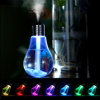 Creative Light Bulb Air Humidifier Mini Small Household Mute Bedroom Office Desktop Dormitory Car Aromatherapy - Thumbnail 2