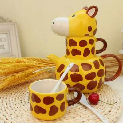 3D Giraffe Teapot Mug Set