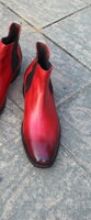 Handmade Red Leather Fashion Men Chelsea Dress Boot - Thumbnail 2