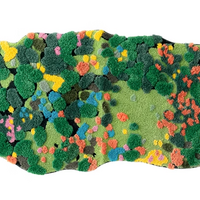 Colorful Blooming Forest Flower Nature Soft Mat Moss Rugs Carpets Bedroom Decor - Thumbnail 7