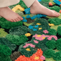 Colorful Blooming Forest Flower Nature Soft Mat Moss Rugs Carpets Bedroom Decor - Thumbnail 8