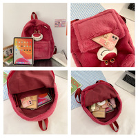 Plush Cartoon Backpack - Thumbnail 5