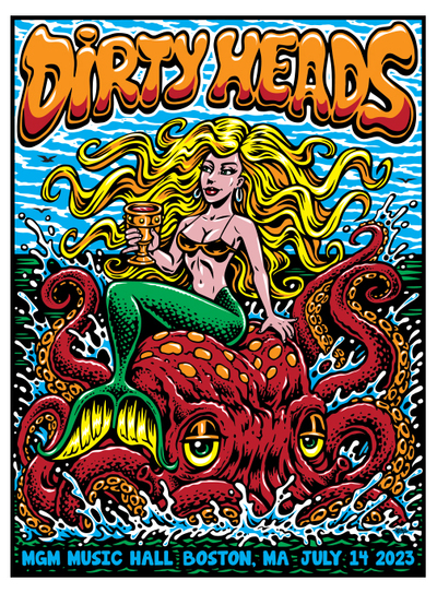 Dirty Heads, Boston 18X24 screenprinted poster (AP signed and numbered)