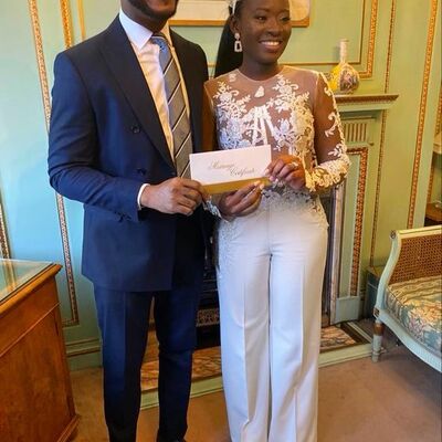 Simple sheath lace long sleeve  african wedding jumpsuit bridal jumpsuit