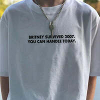 Free Shipping-BRITNEY SURVIVED 2007 TEE - Thumbnail 1