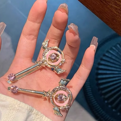 Magical Girl Sakura Anime Cute Girl Pink Hair Clip Accessories