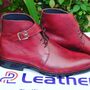 Handmade Red Color Classic Chukka Boot-4