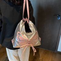Elegant Butterfly Tote Bag Shoulder Bag - Thumbnail 2