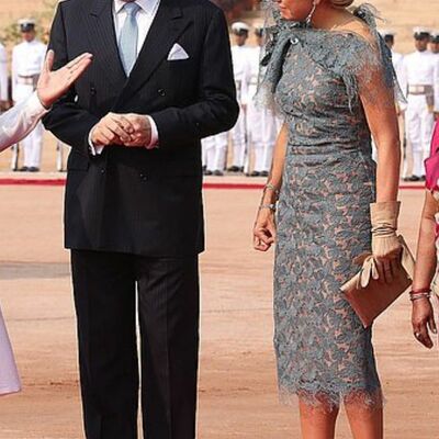 Lace sleeveless tea-length mother of bride /groom jumpsuit