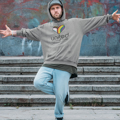 United against hate, phoenix pride 2023 unisex hoodie