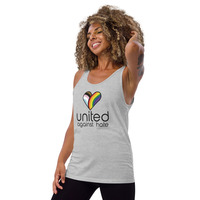 United Against Hate Phoenix Pride 2023 Athleic Grey Unisex Tank Top - Thumbnail 5