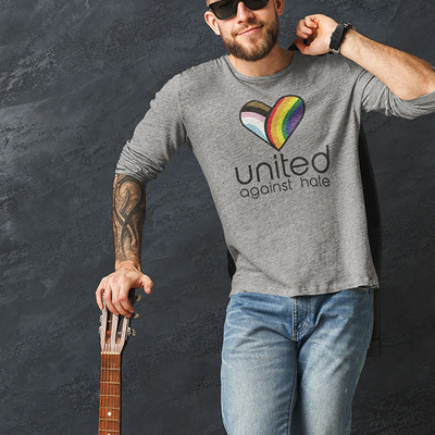 United against hate, phoenix pride 2023 unisex long sleeve shirt