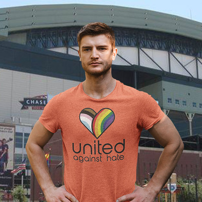 United against hate, phoenix pride 2023 official unisex t-shirt