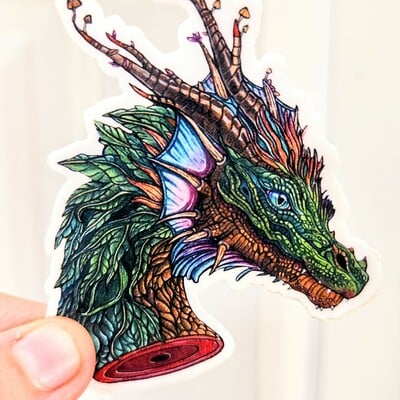 "dragon" vinyl sticker 