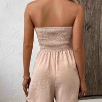 Fashion Women'S Solid Color Sleeveless Jumpsuit - Thumbnail 2