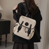 Classic Elegant Travel Backpack Canvas Bag - Thumbnail 4