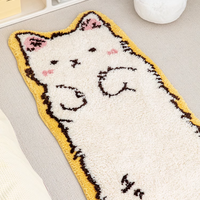 Cute Cat Animal Cartoon Minimalist Modern Chic Urban Soft Mat Moss Rugs Carpets Bedroom Decor - Thumbnail 3