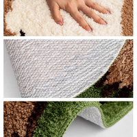 Cute Cat Animal Cartoon Minimalist Modern Chic Urban Soft Mat Moss Rugs Carpets Bedroom Decor - Thumbnail 4