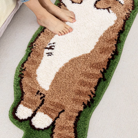 Cute Cat Animal Cartoon Minimalist Modern Chic Urban Soft Mat Moss Rugs Carpets Bedroom Decor - Thumbnail 8