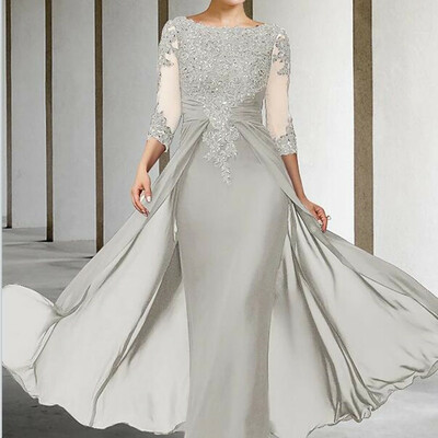 Applique lace elegant mother of the bride dresses for weddings guest