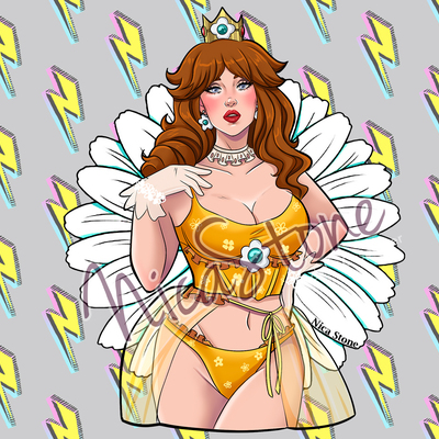 Flower princess - sticker