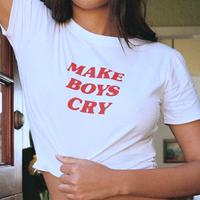 Free Shipping-MAKE BOYS CRY CROP TOP - Thumbnail 1
