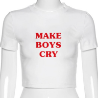 Free Shipping-MAKE BOYS CRY CROP TOP - Thumbnail 7