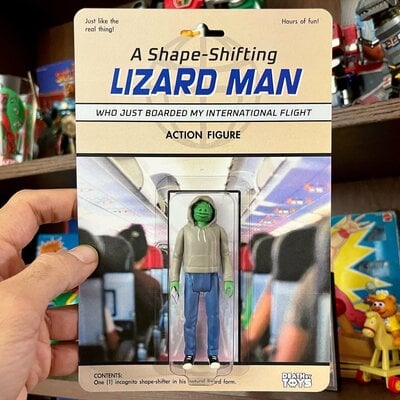 Lizard man figure (one-of-a-kind)