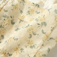 Blue Floral Lace Up Backless Corset Top - Thumbnail 7