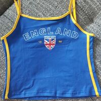 2PCS Blue Varsity Crop Top + Shorts - Thumbnail 6