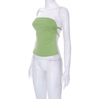 Green Strapless Bandage Backless Top - Thumbnail 6