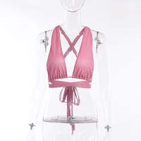 2PCS Pink Sequin Cut Out Tank Top + Mini Skirt  - Thumbnail 6