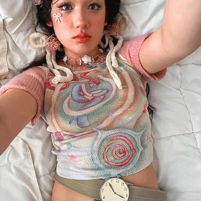 Colorful Y2K Short Sleeve T-shirt 