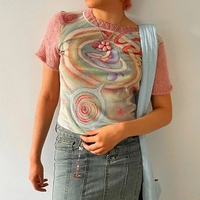 Colorful Y2K Short Sleeve T-shirt  - Thumbnail 1