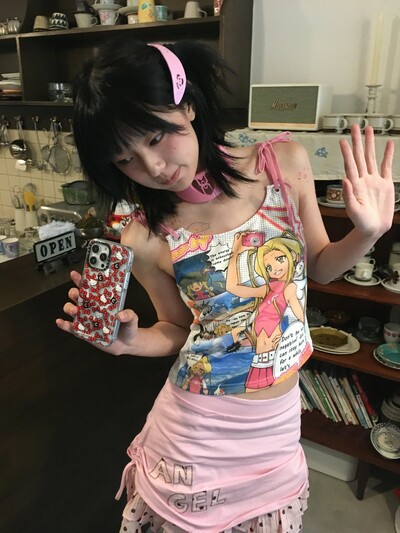 Anime Colorful Print Tank Top