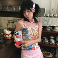 Anime Colorful Print Tank Top - Thumbnail 2