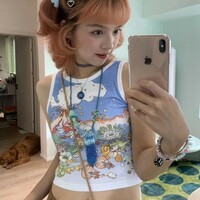 Harajuku Anime Print Tank Top - Thumbnail 8
