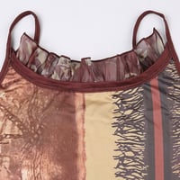 Retro Brown Lace V Neck Maxi Dress - Thumbnail 3