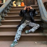 Graffiti Eye Print High Waist Pants  - Thumbnail 5