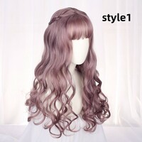 Two-dimensional full headgear wavy curly wig long curly hair - Thumbnail 2